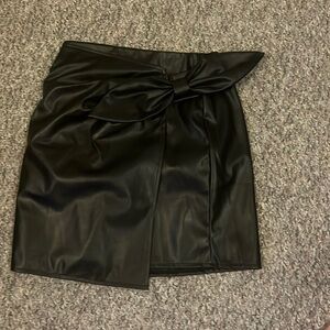 Faux leather black skirt never worn